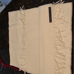 PERRY ELLIS Cream / White 65" Knit Scarf NWOT